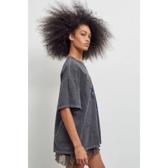 Urban Outfitters Led Zeppelin 1977 Band Tour Distressed T-Shirt Dress S/M - Picture 4 of 8